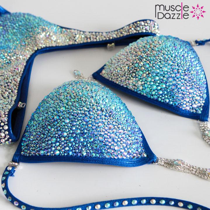 Aqua Blue Figure Competition Suit